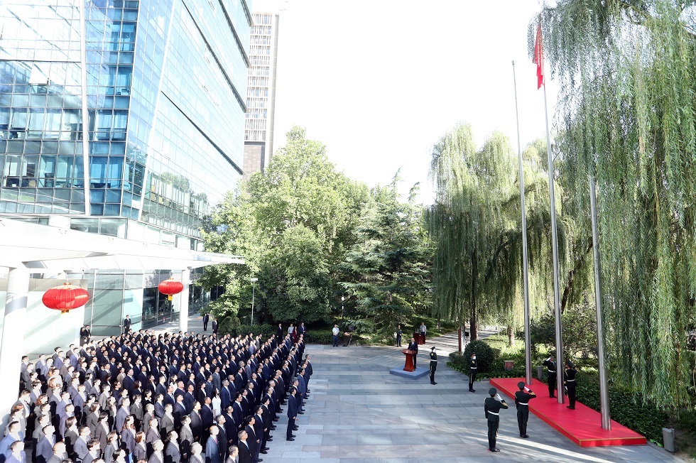 升國旗儀式現(xiàn)場2